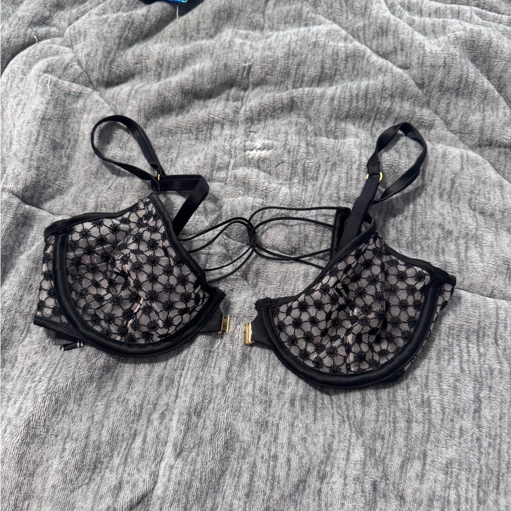 Victoria's Secret Black Mesh Lace Bra